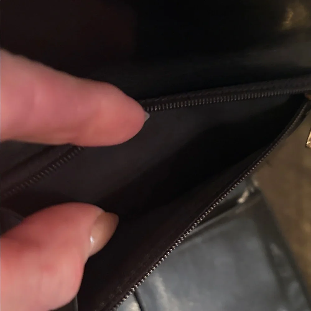 Coach Jade Envelope Black Leather Wallet with Gold Accent F88099